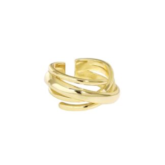 anillo diseno moderno chapado oro