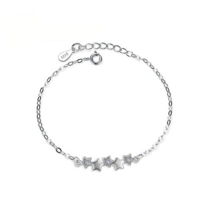 pulsera estrellas plata