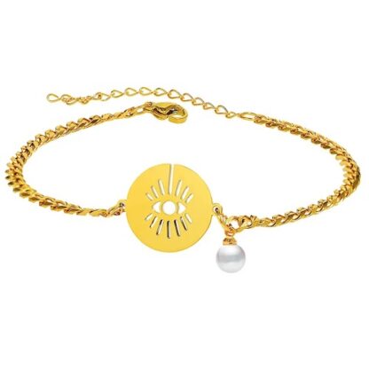 pulsera con medalla ojo