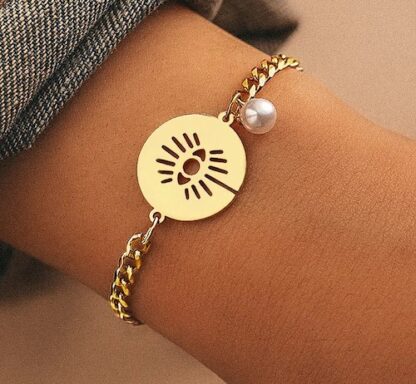 pulsera medalla ojo